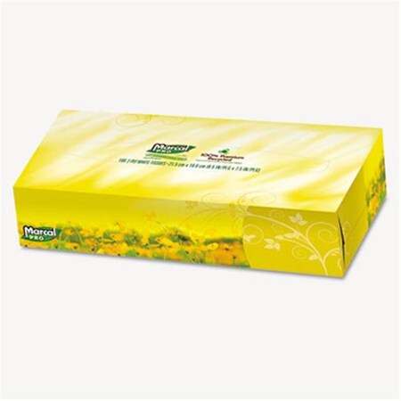 Marcal MarcalPro 2930 100% Premium Recycled Facial Tissue- 100/Box- 30 Boxes/Carton 2930